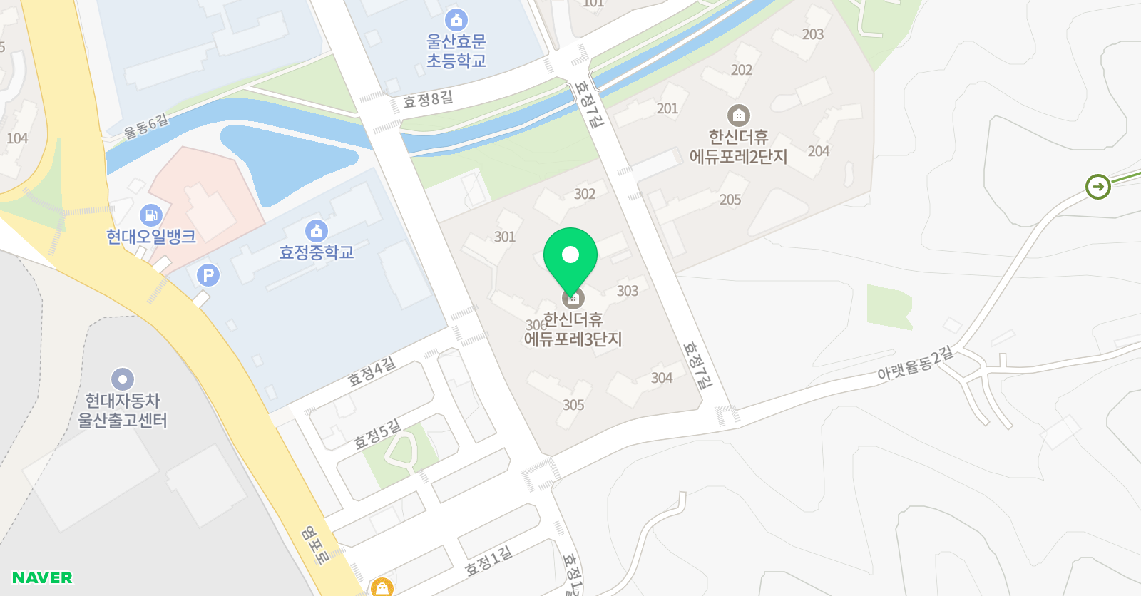 한신더휴에듀포레 공부방 위치