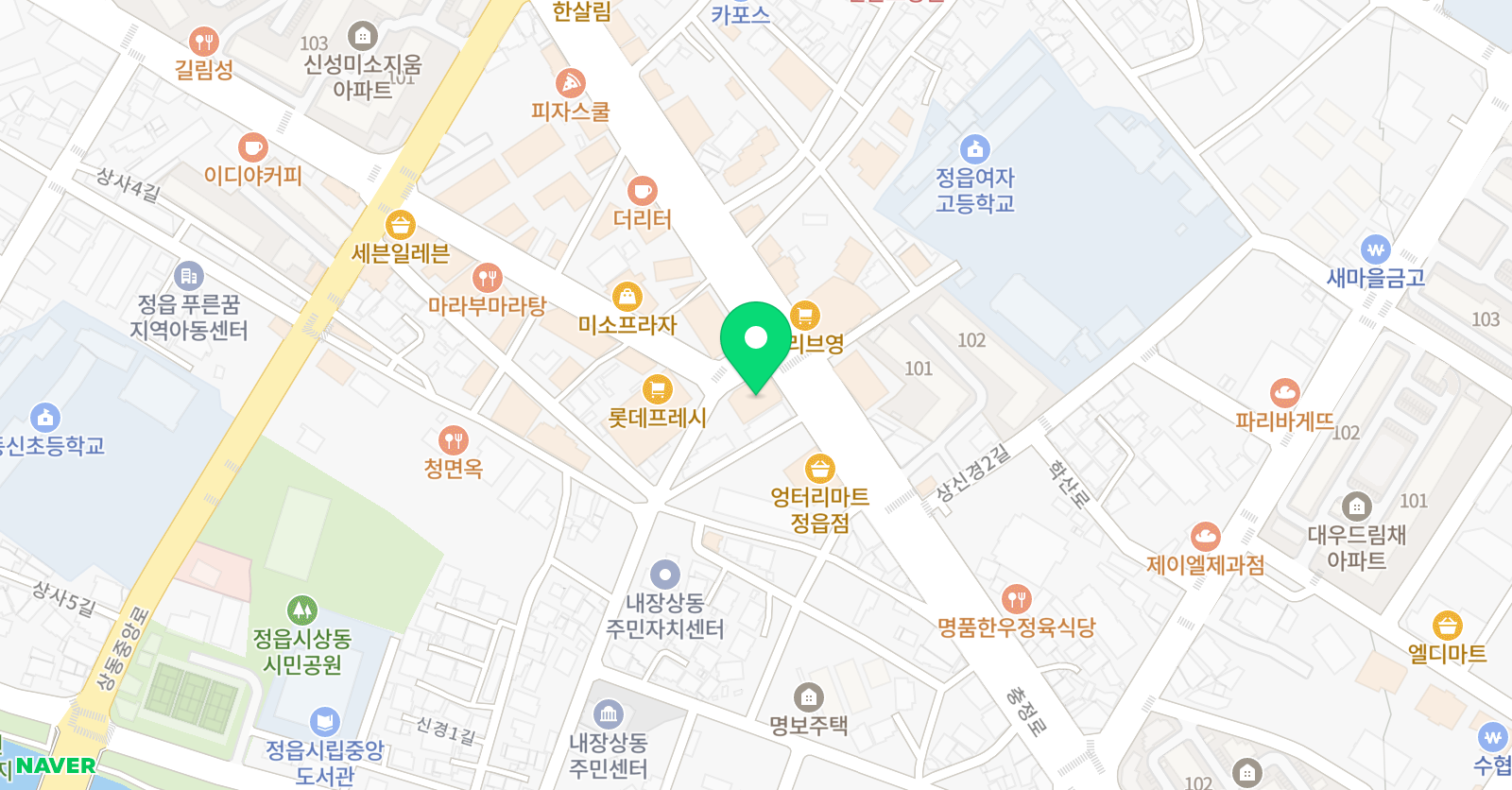 푸른 학원 위치