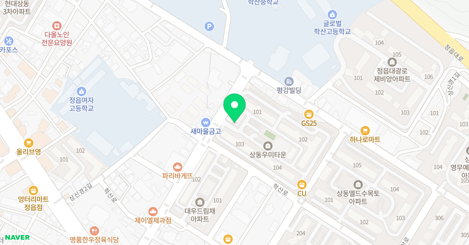 이지 영어학원 위치