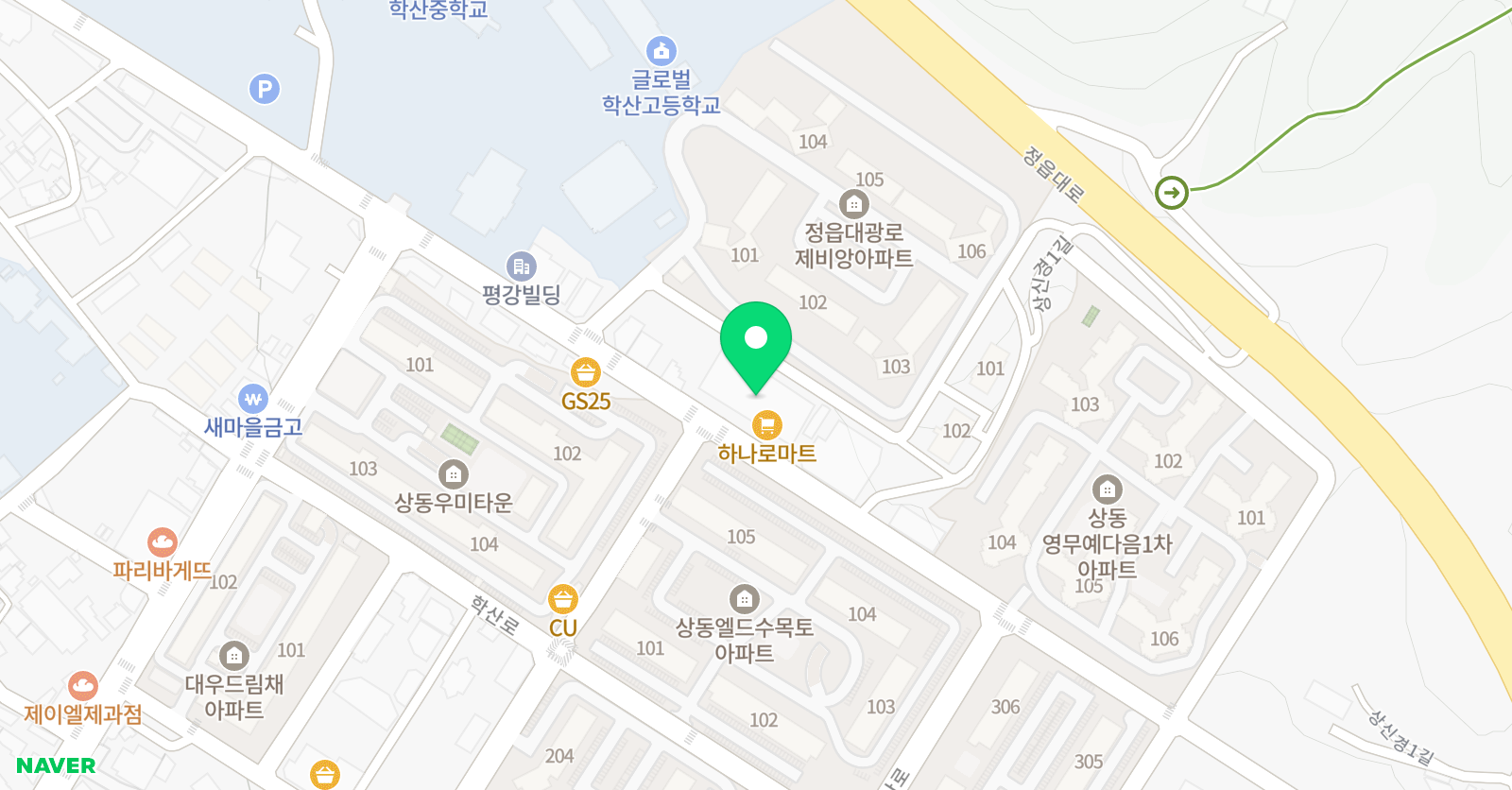 퍼스트짐 정읍 위치