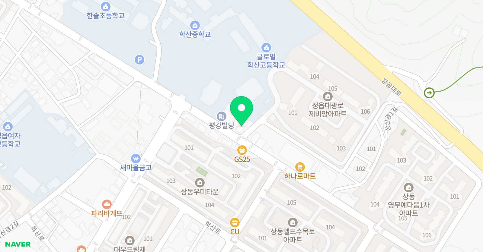 캡틴 수학학원 위치