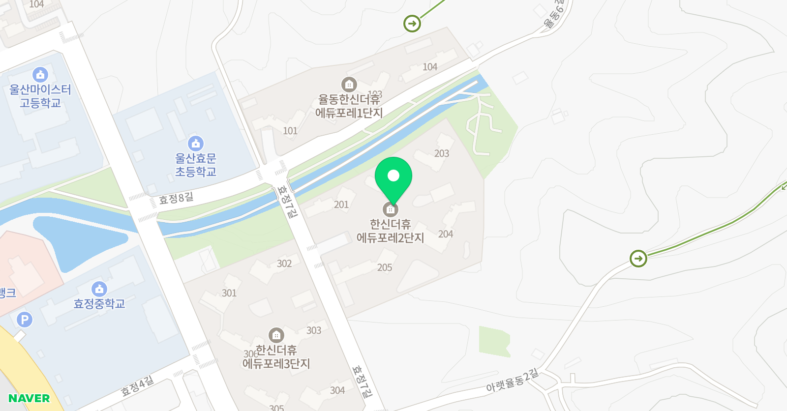 뮤엠영어 한신더휴 영어교습소 위치
