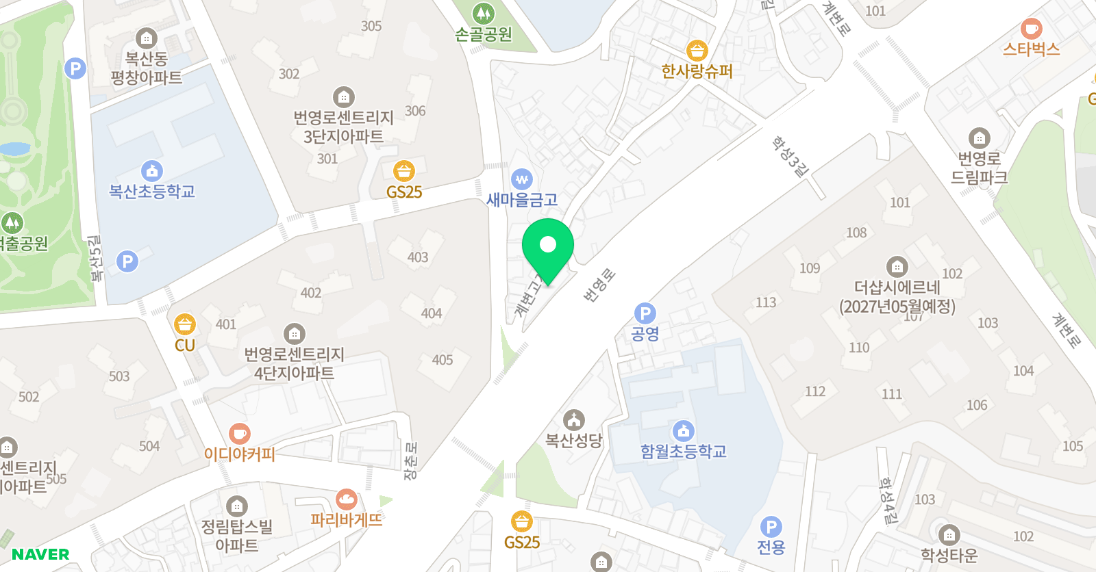YBM 잉글루 울산복산제1캠퍼스 위치