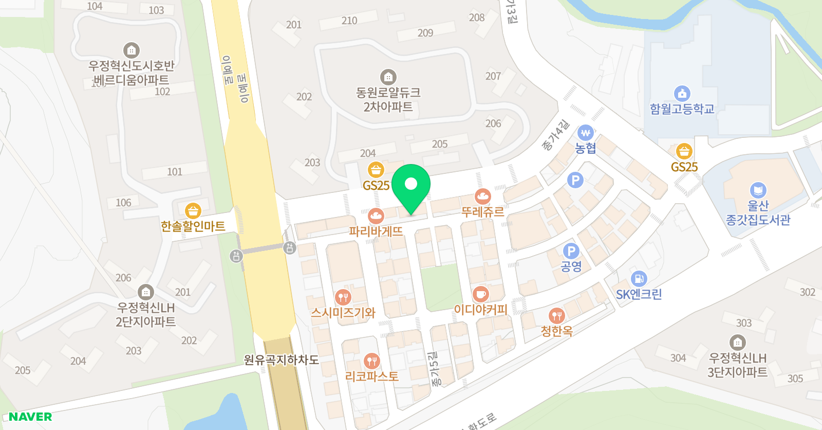 YBM잉글루 유곡혁신제1캠퍼스 위치