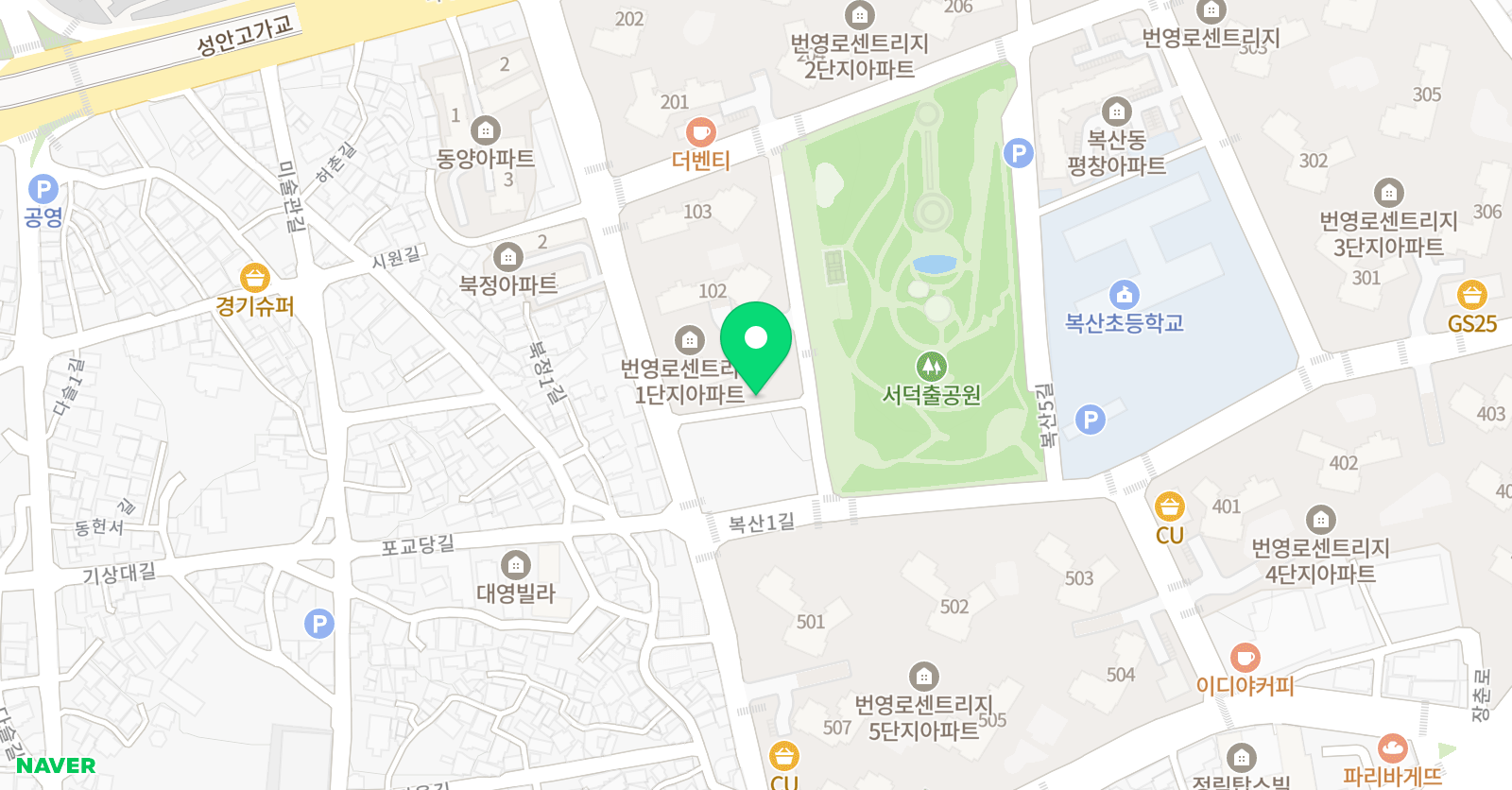 링키홈 번영로센트리지1단지점 위치