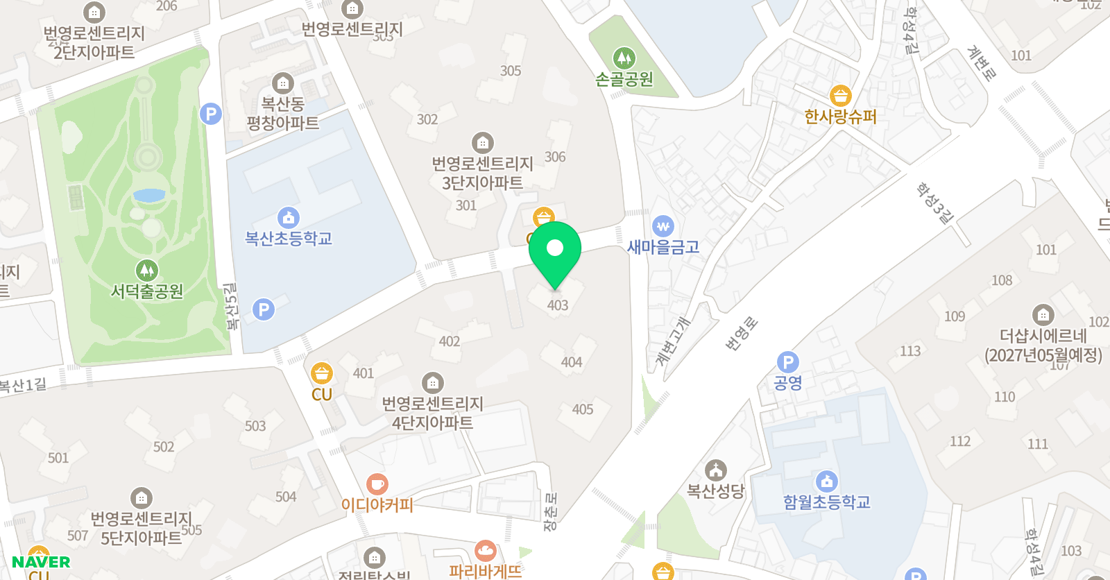 뮤엠 영어 센트리지4단지NEST 위치