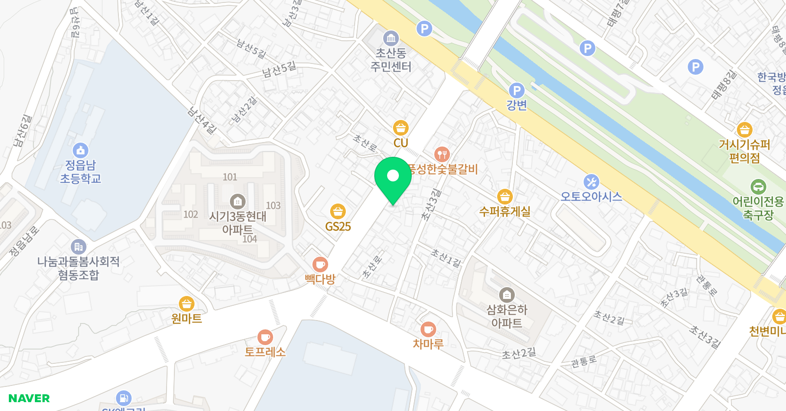 예손피아노음악 학원 위치