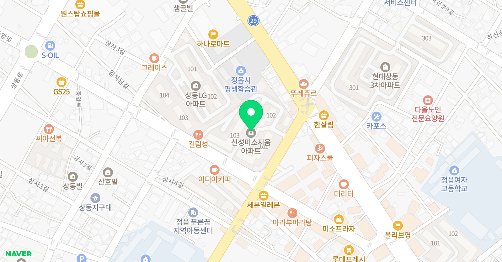 책통클럽 정읍상동센터 위치