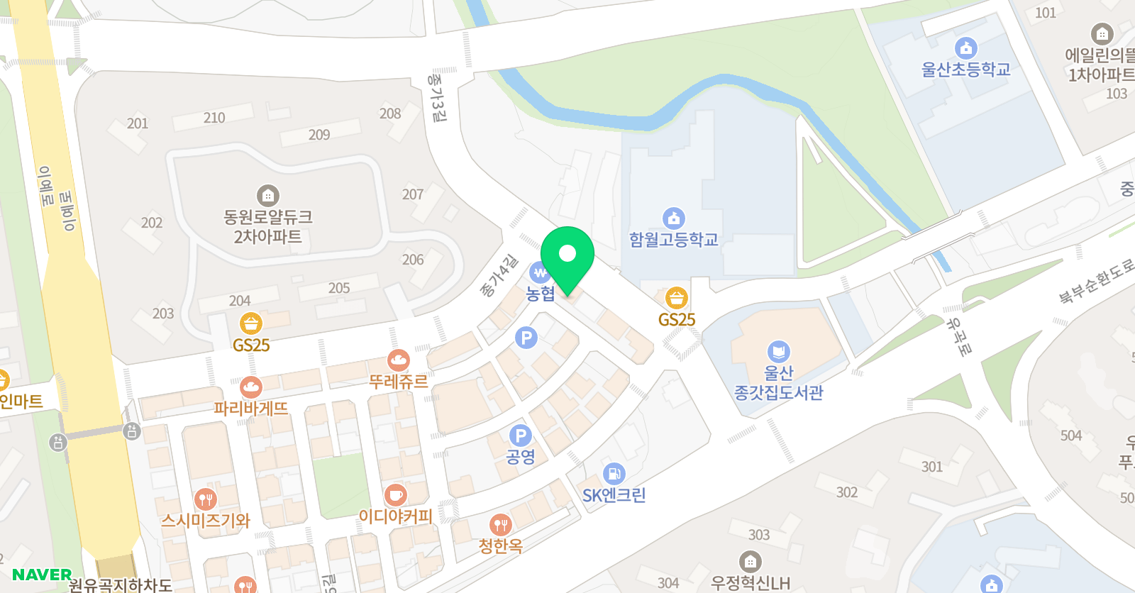 하이블 어학원 우정점 위치
