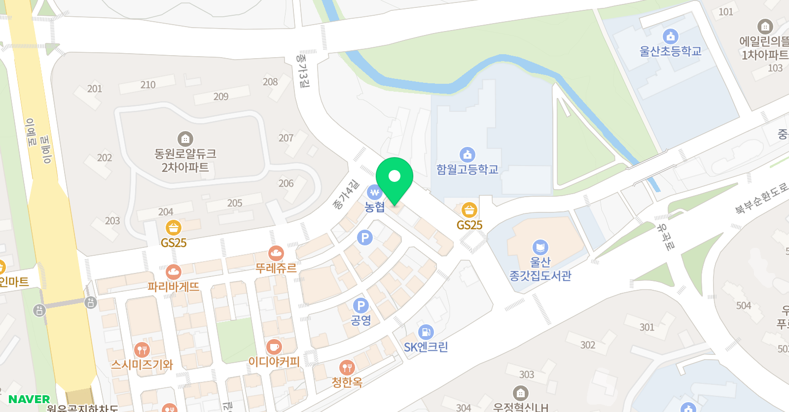 에이스 단과학원 위치