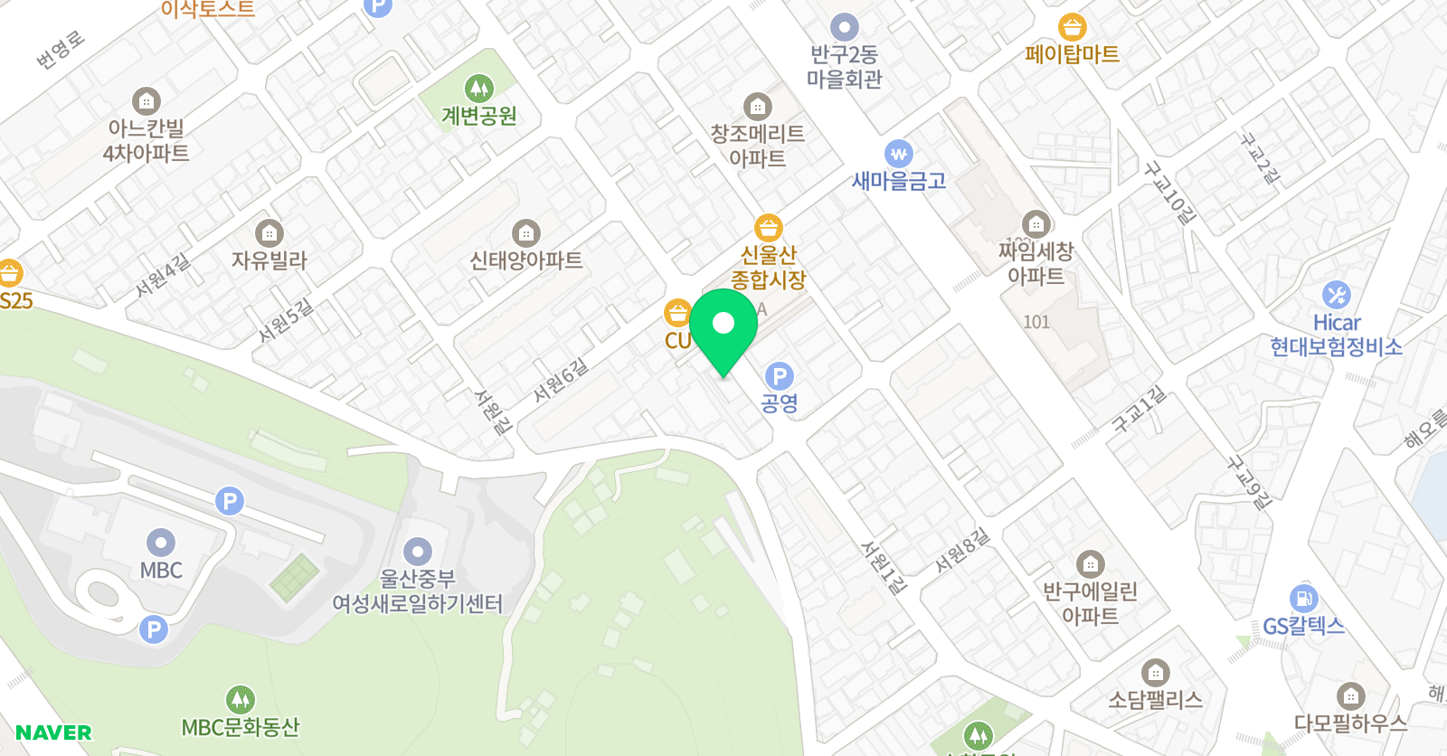 미르 태권도 위치