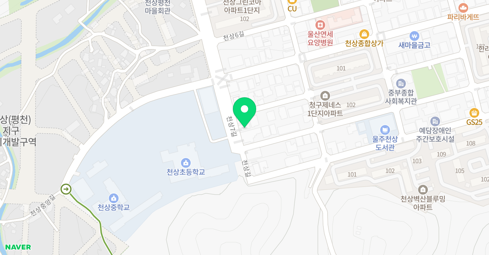 천상일등 수학학원 위치