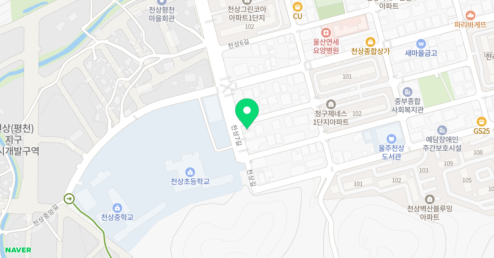 천상 호림 태권도 위치