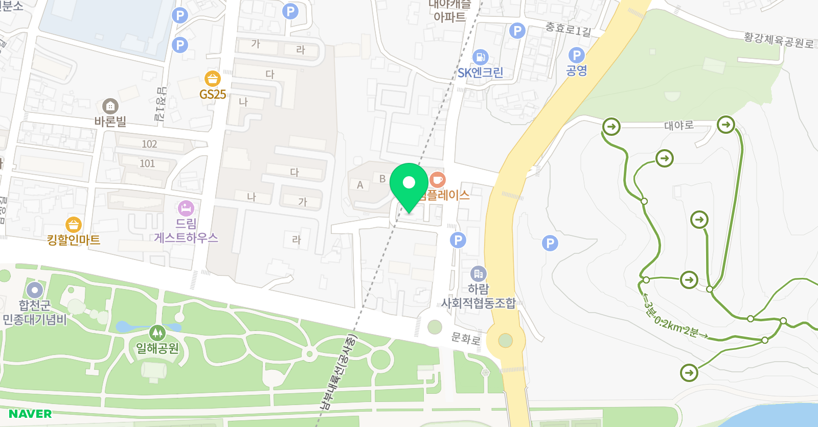 쌍용 태권도 위치
