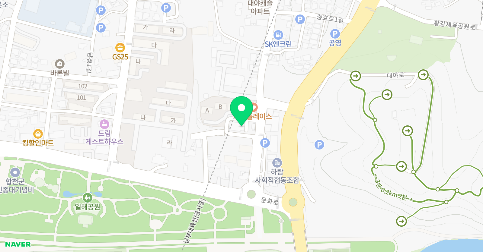 윤재원M&E 전문학원 위치