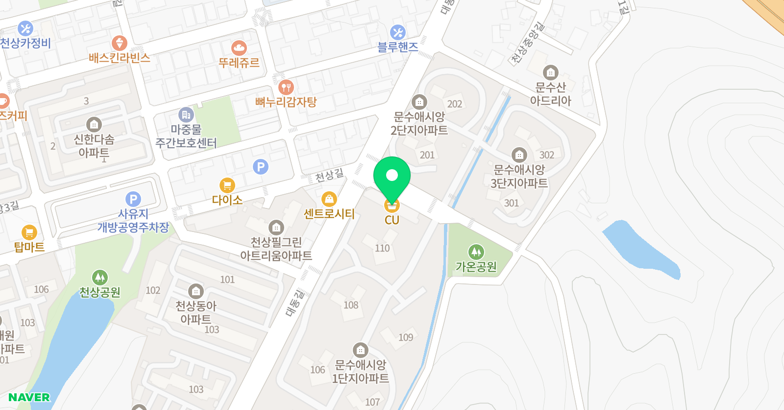 튼튼영어 마스터클럽 울산천상점 위치