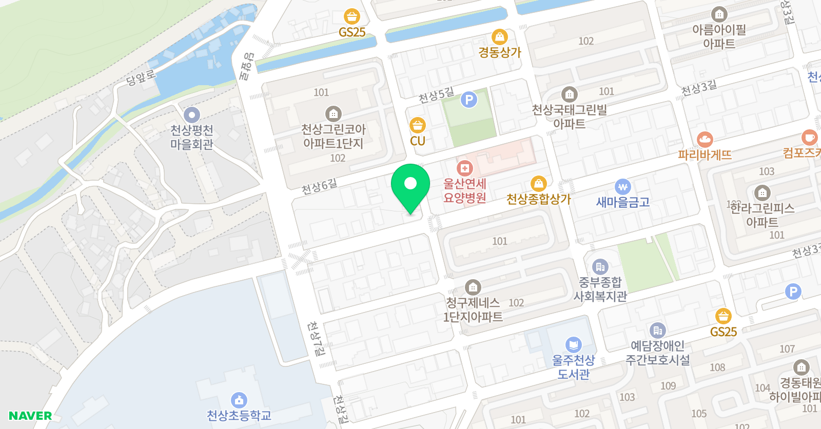 천상누리 수학학원 위치