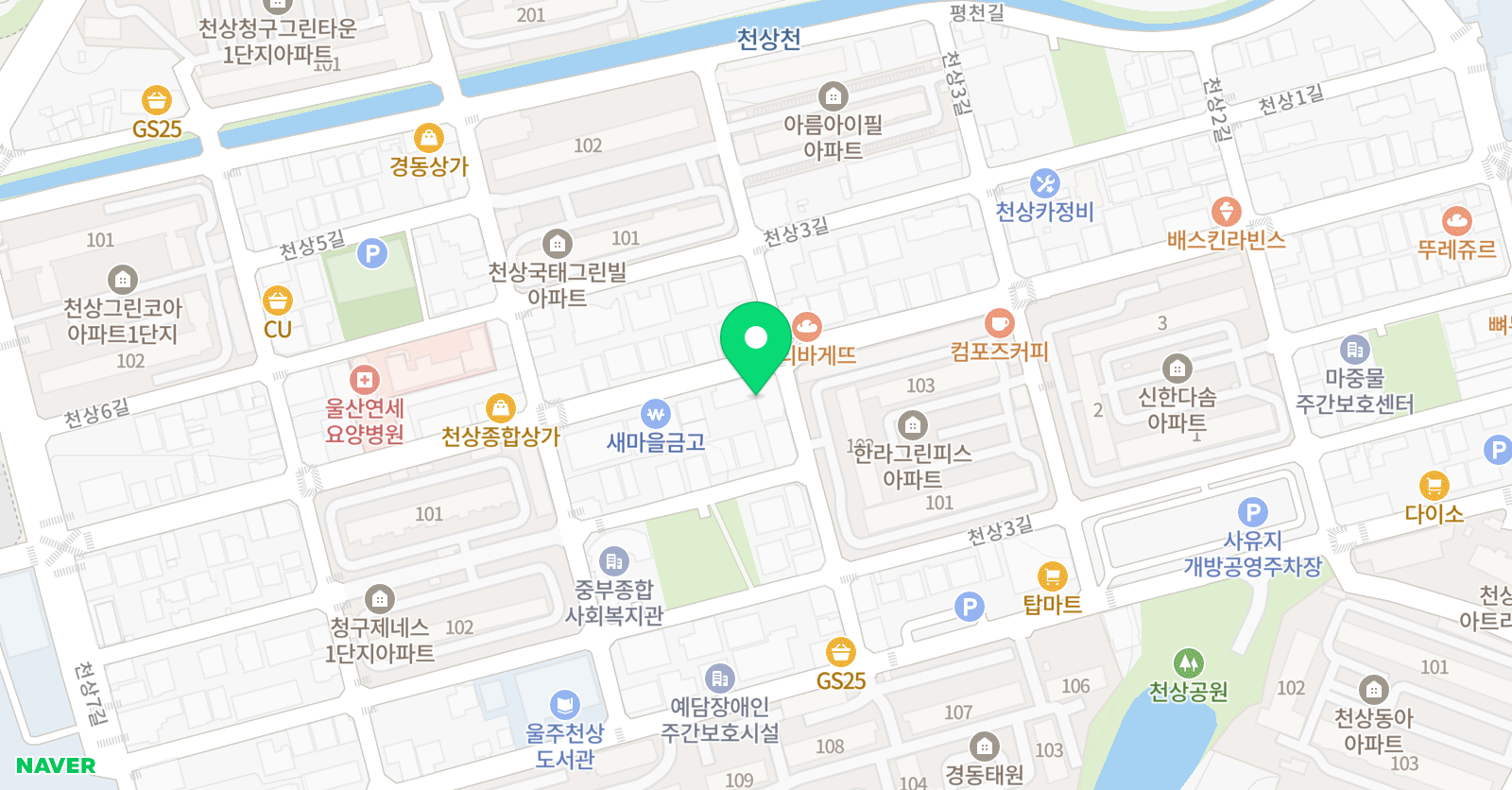 대교하이캠퍼스 천상학원 위치