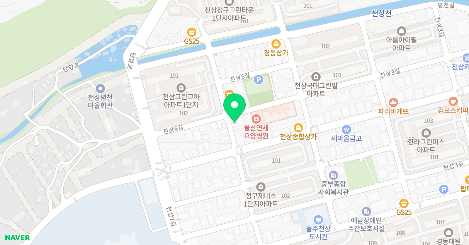 천상우등생 학원 위치