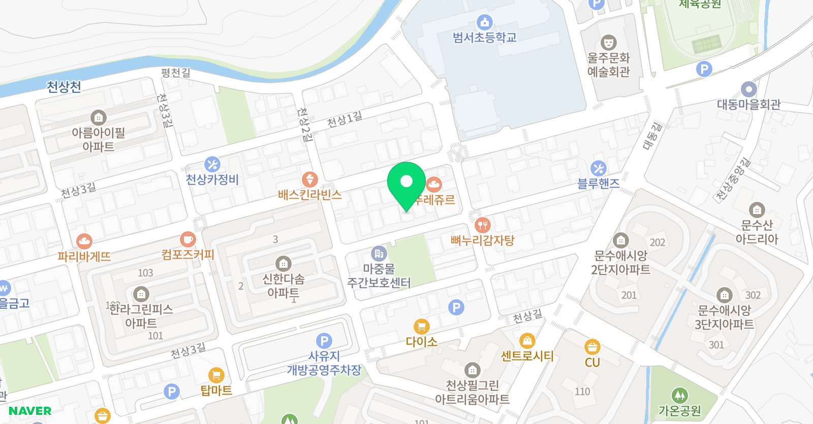 삼성 영어학원 천상교실 위치