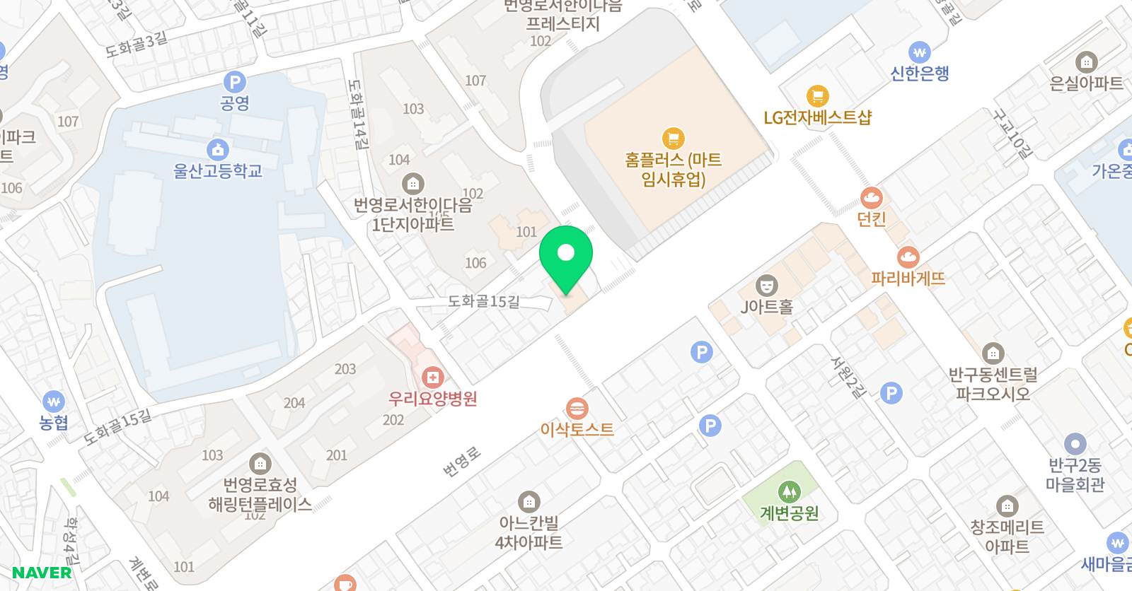 복산더숲 단과전문학원 위치