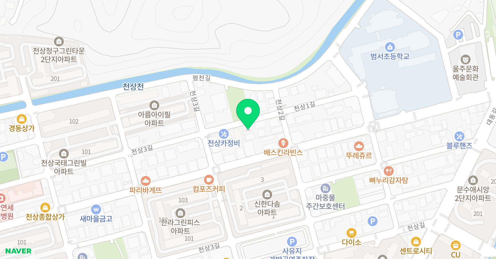 천상MS 영수학원 위치