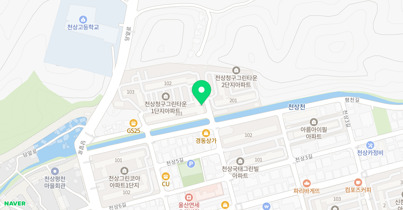 천상캐리온 영어수학학원 위치