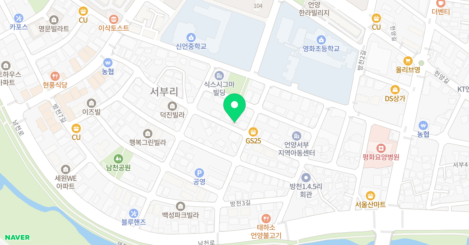 청운 학원 위치