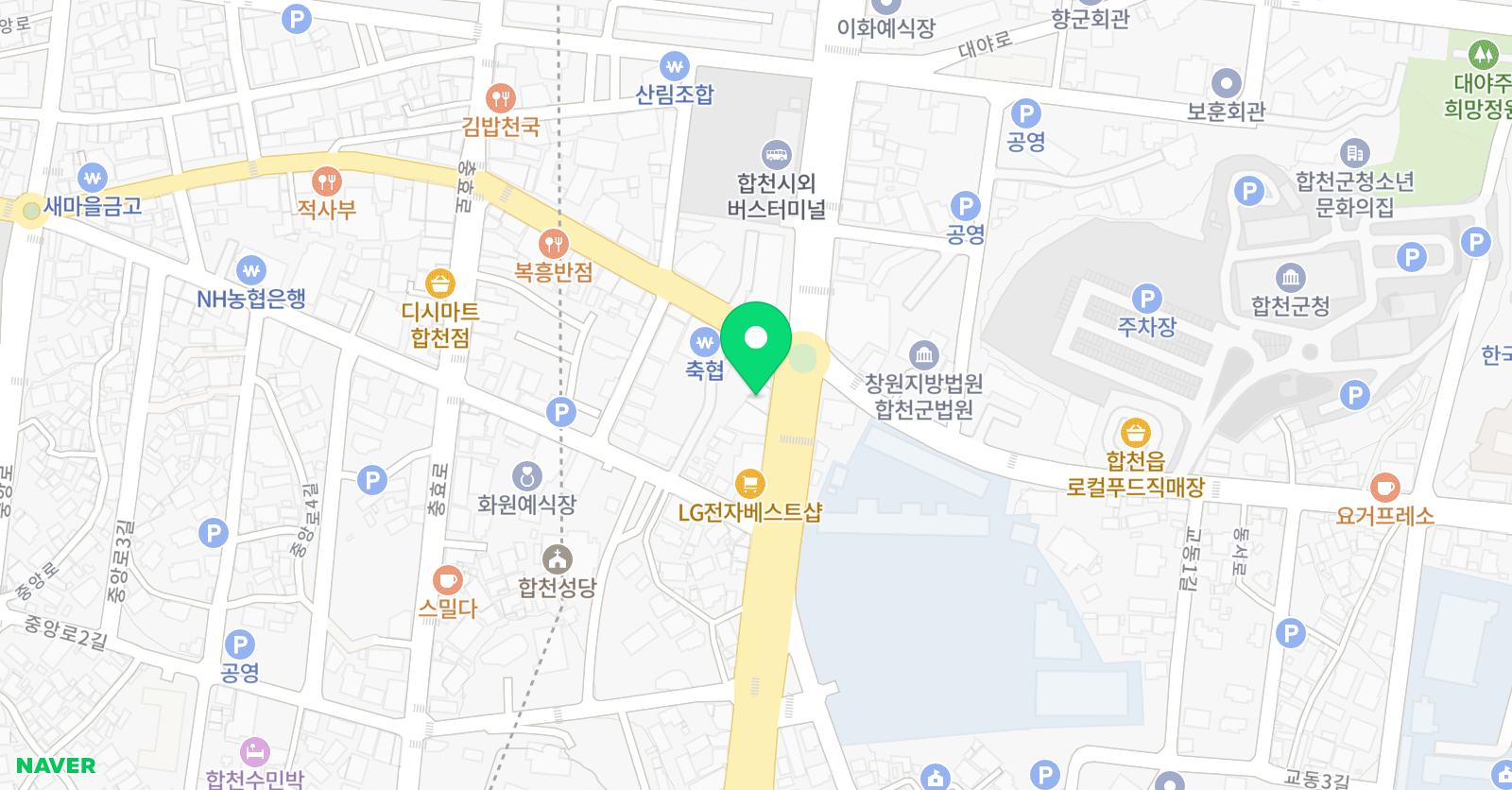 스마트해법 수학 경남합천A점 위치