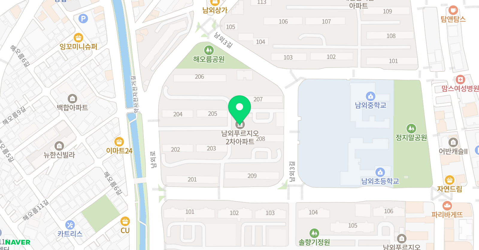 아소비 울산남외푸르지오2단지점 위치