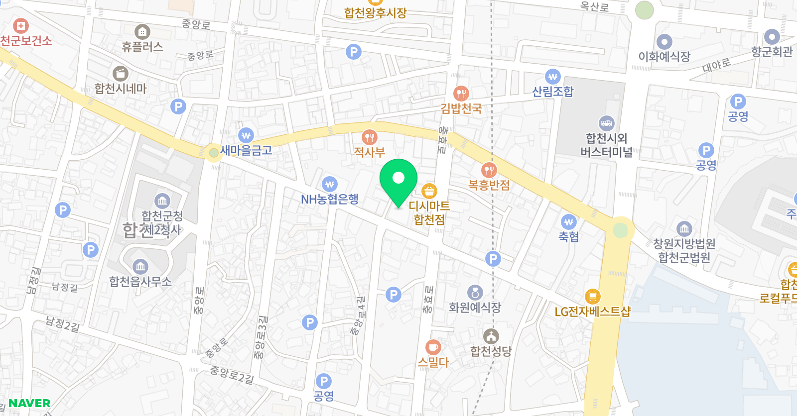 웅진씽크빅 합천학원 위치