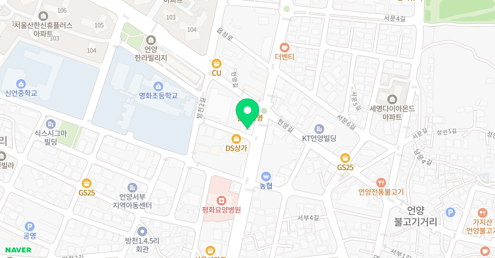 언양플라워미술학원 위치