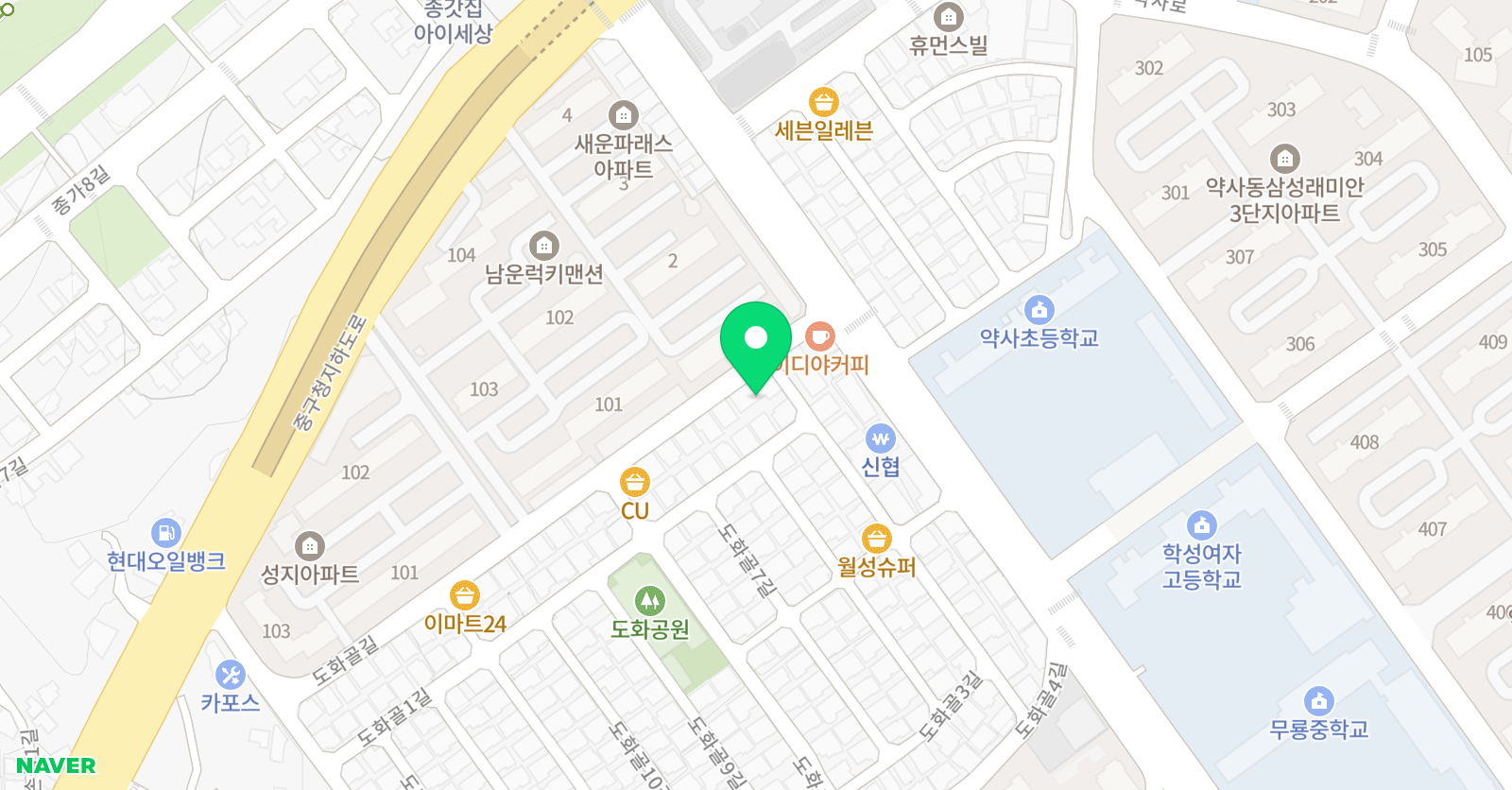 홍익멀티 미술학원 위치