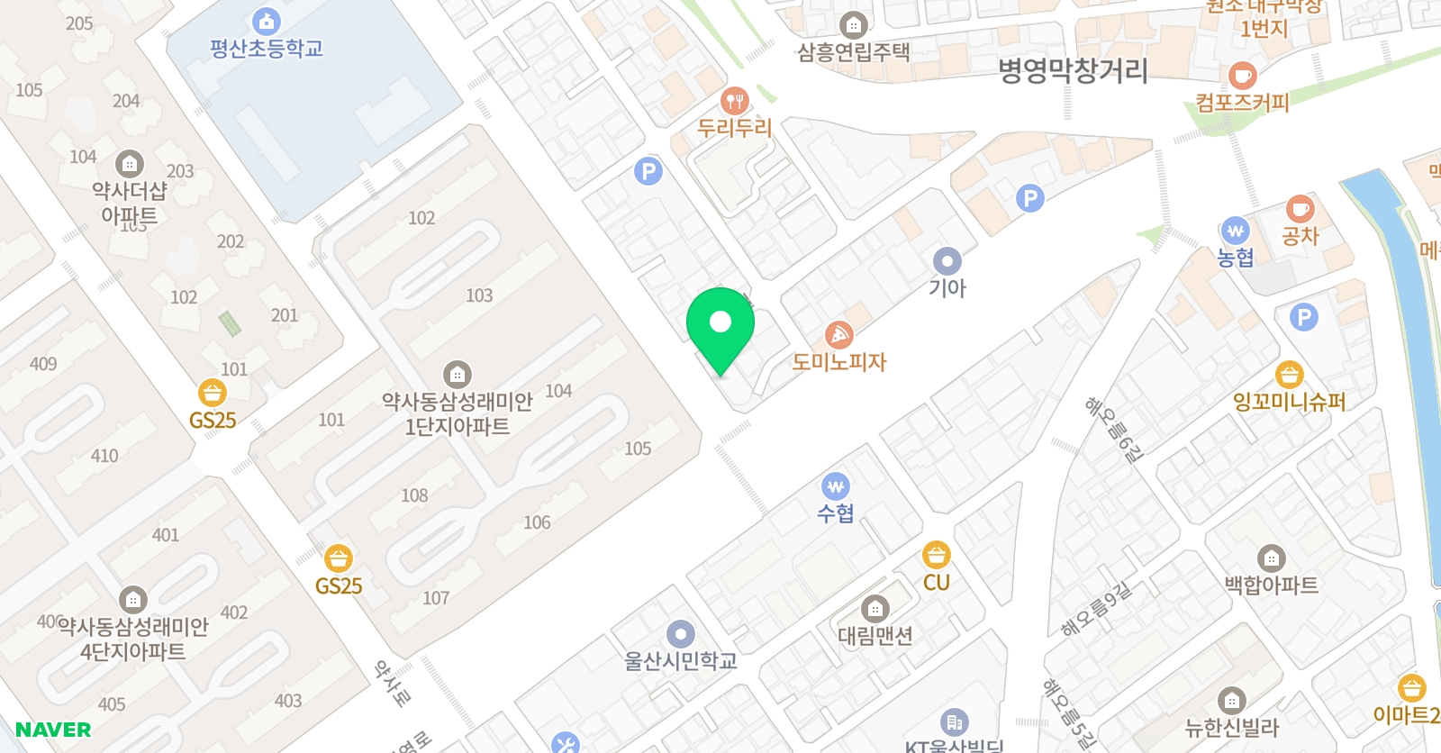 약사태비 태권도 위치