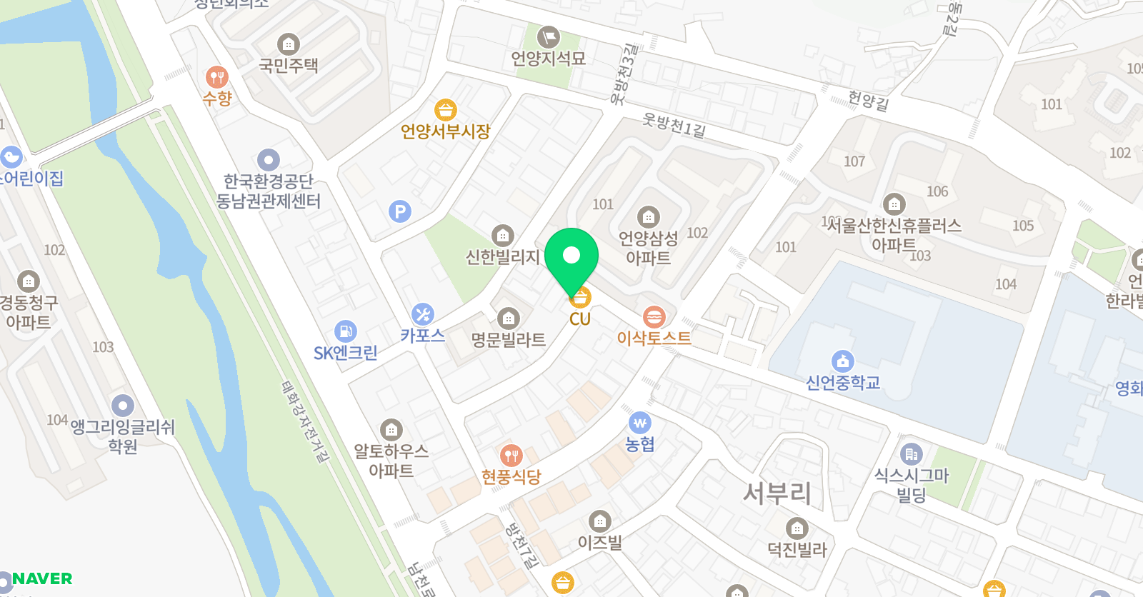 한결 수학전문학원 위치