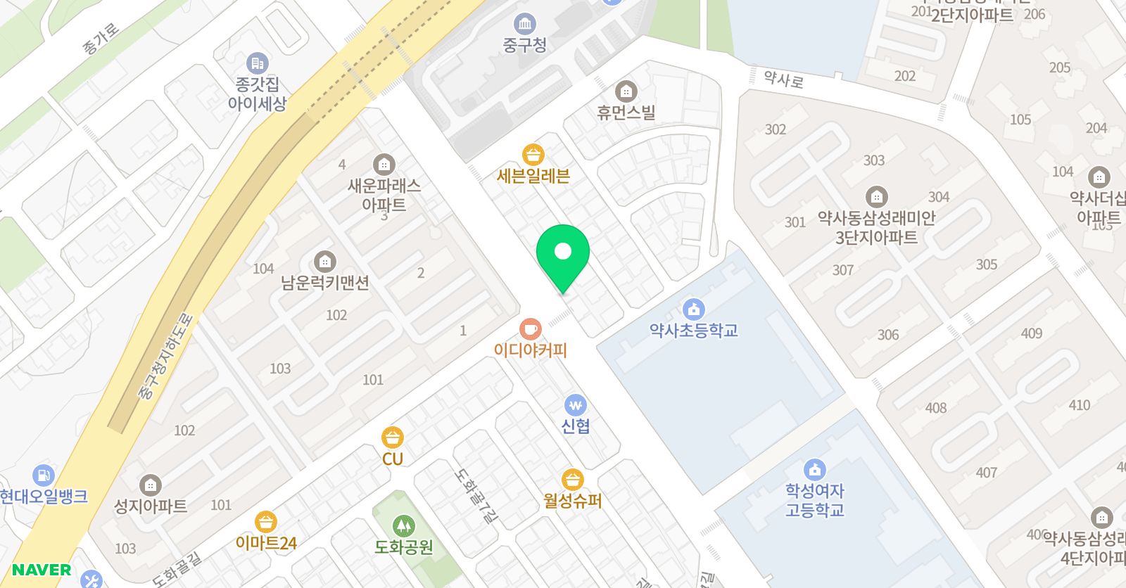 약사 GnB 어학원 위치