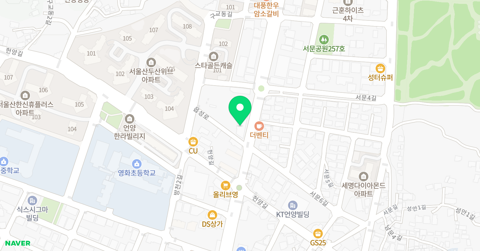 중남 키즈태권도 위치