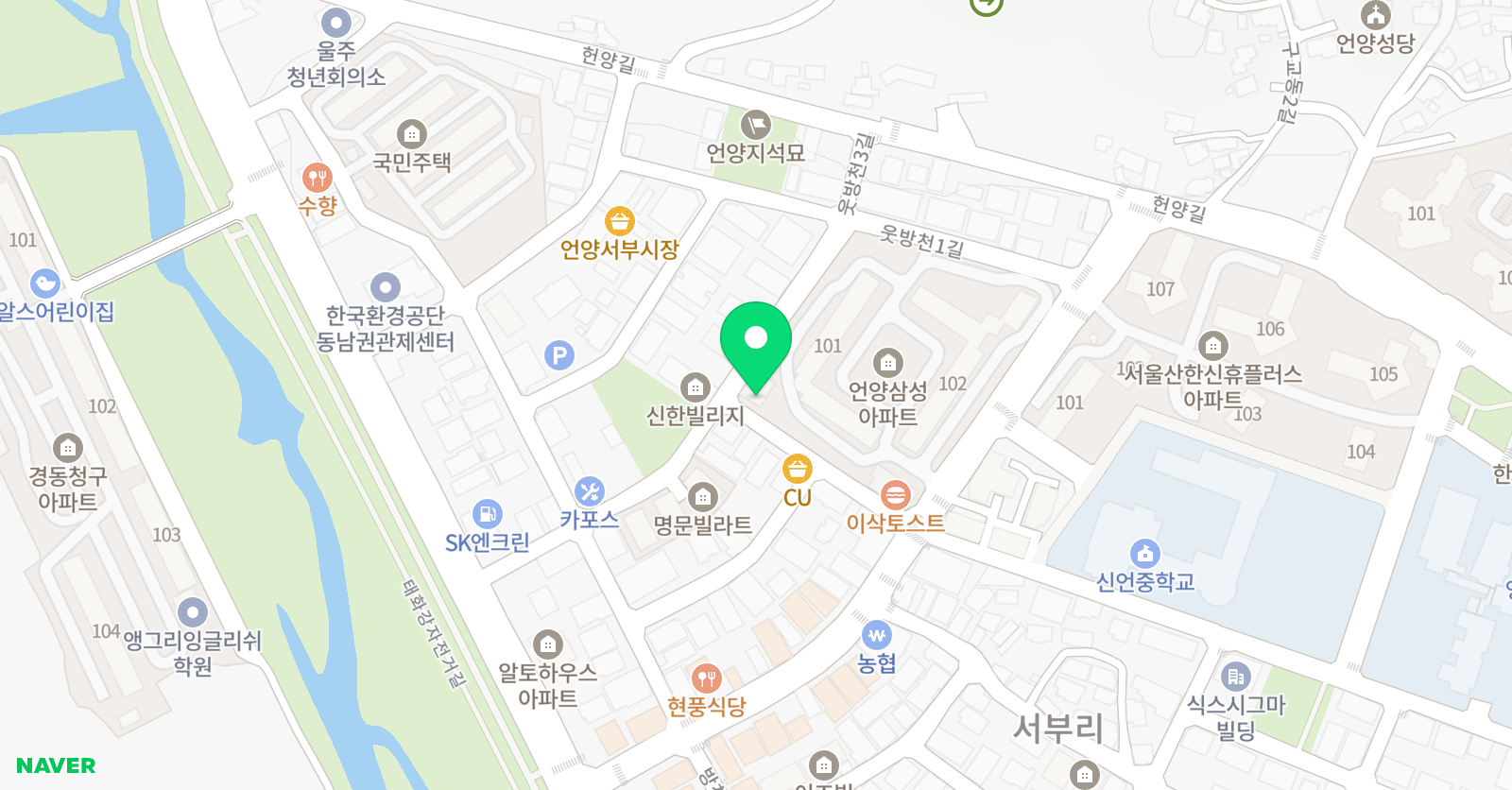 바른 초등전문학원 위치