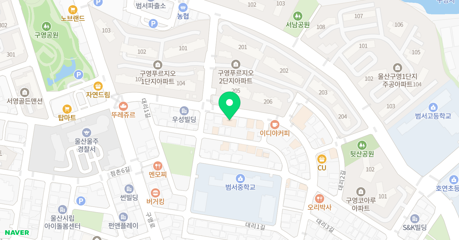 엘리프 어학원 구영캠퍼스 위치