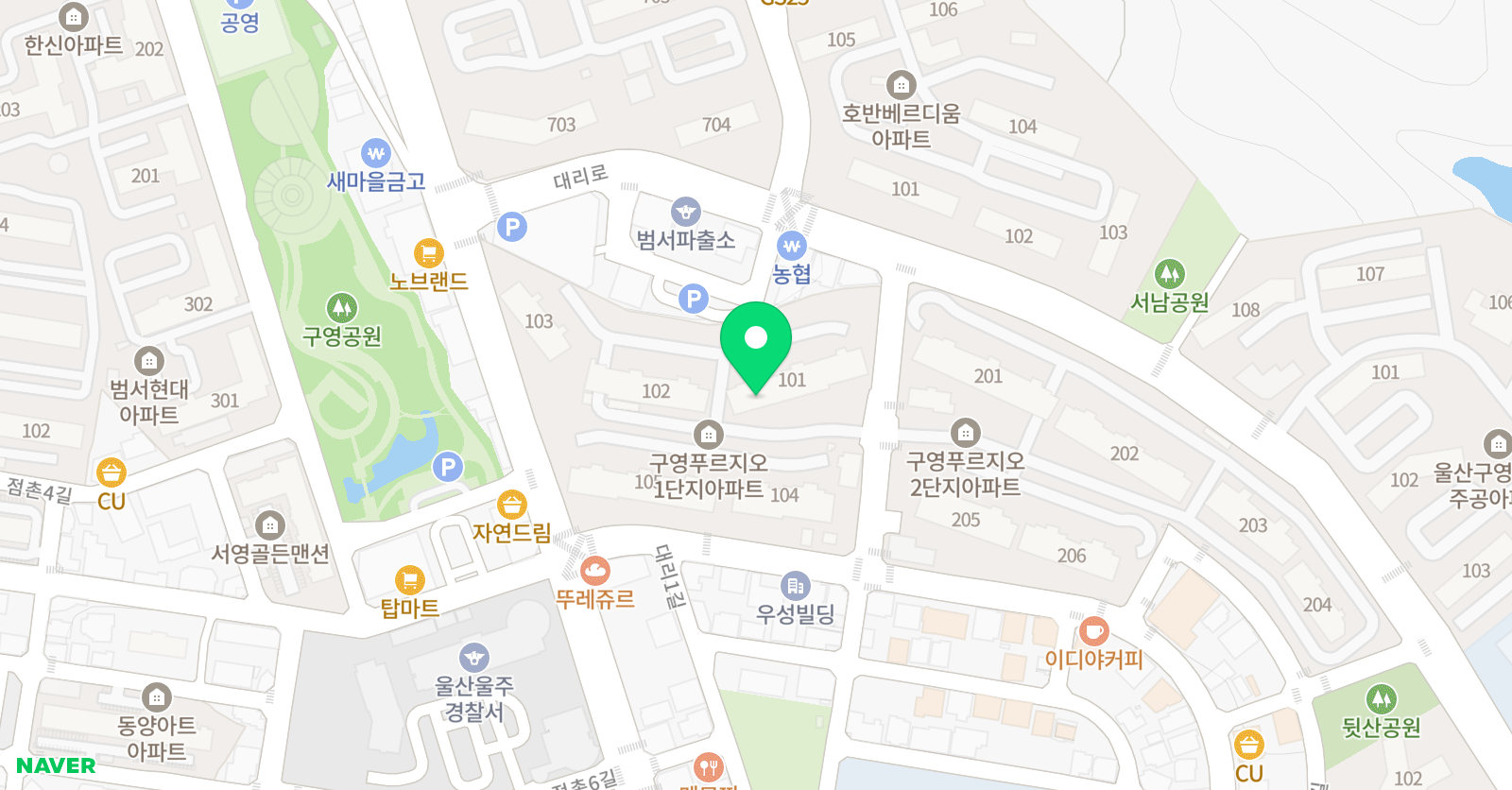 아소비 아소비 울산구영푸르지오1단지점 위치