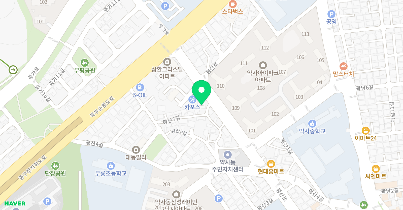 박진포 풋볼아카데미 위치