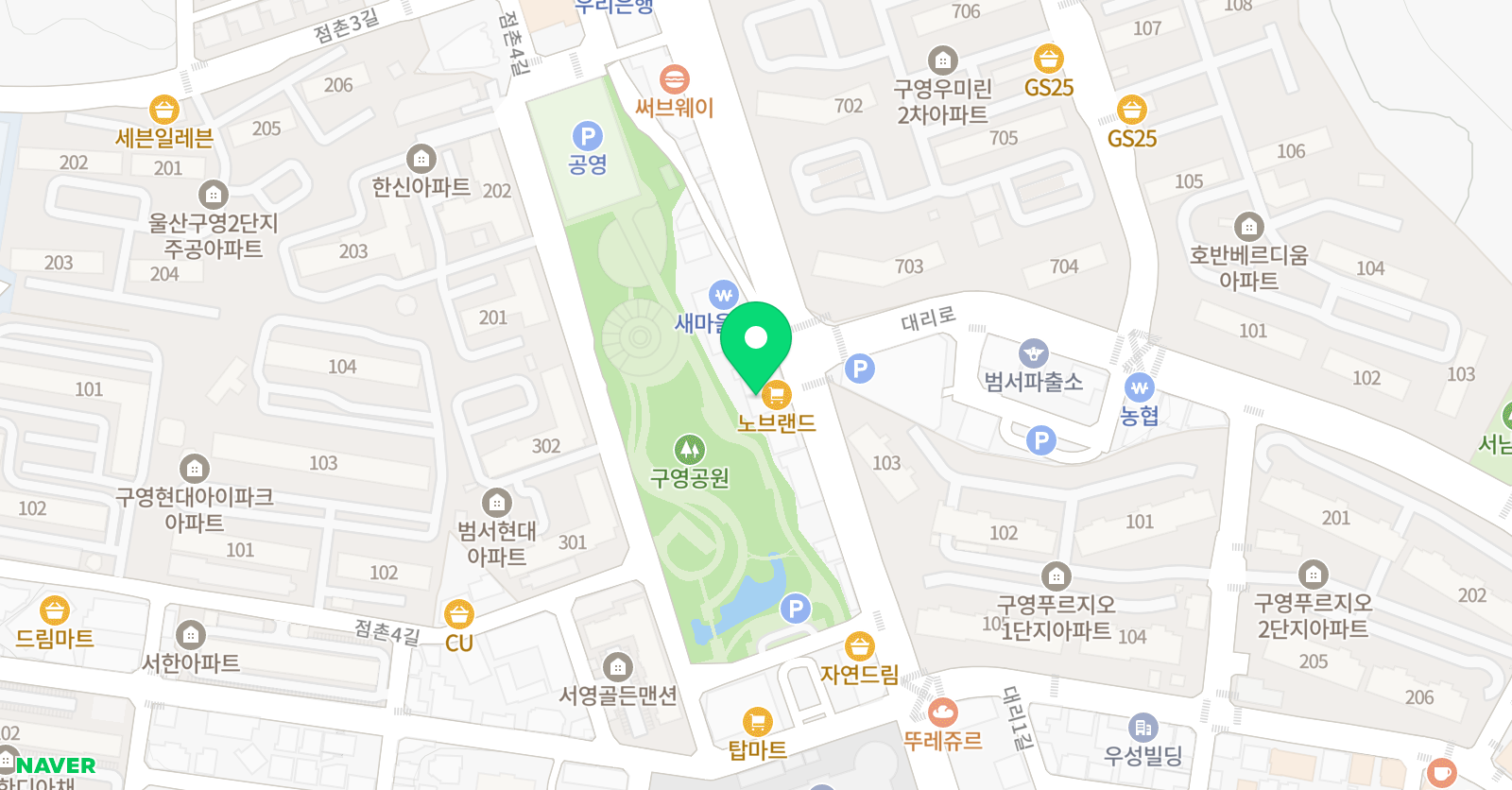 범서플라워 미술학원 위치