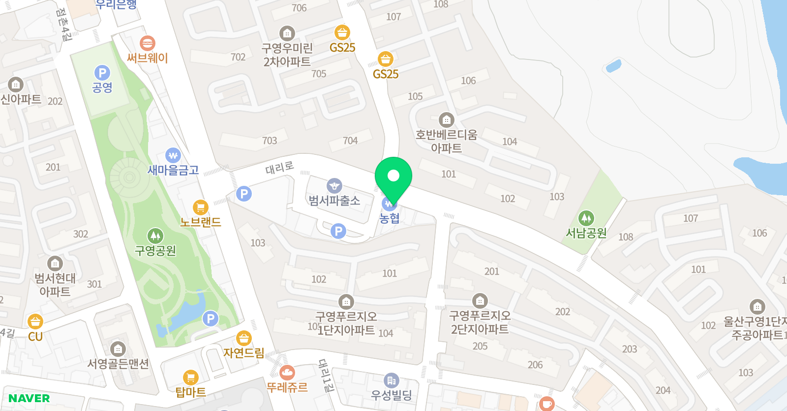 범서비봉 학원 삼성 영어 호연교실 위치