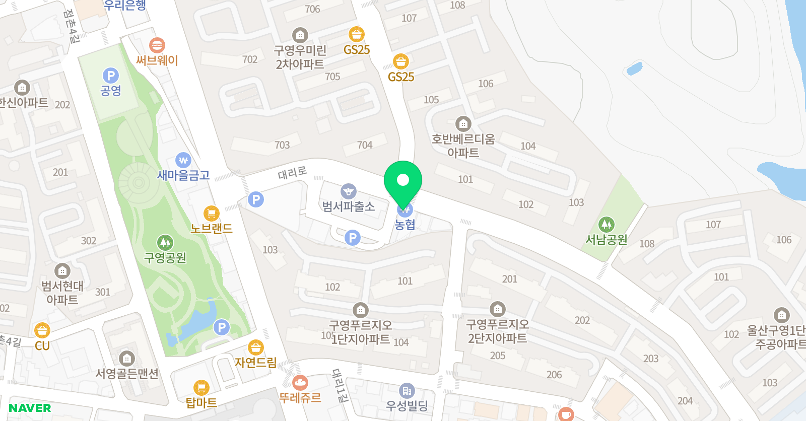 계룡 태권도 위치