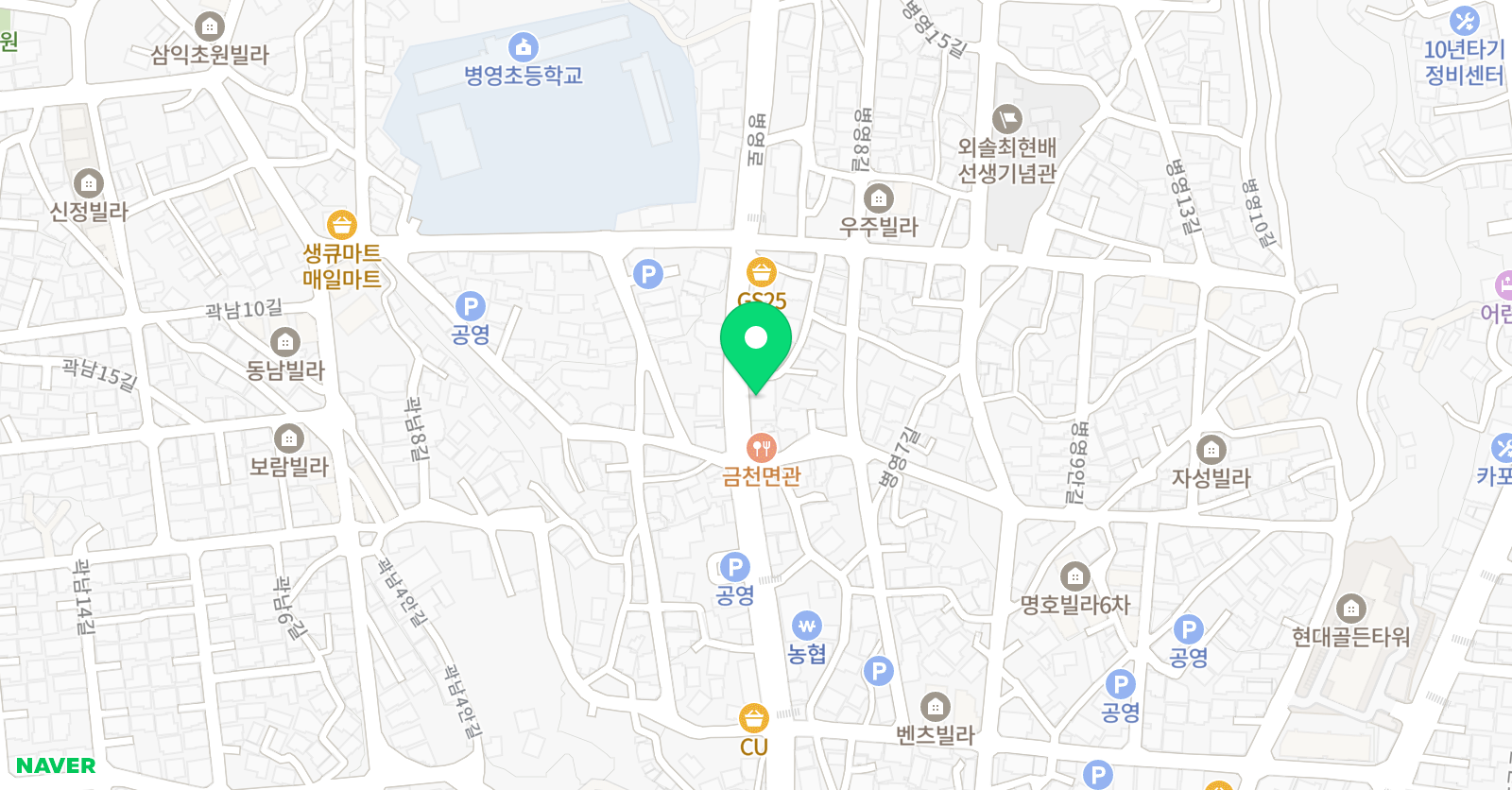 홍익 태권도 위치
