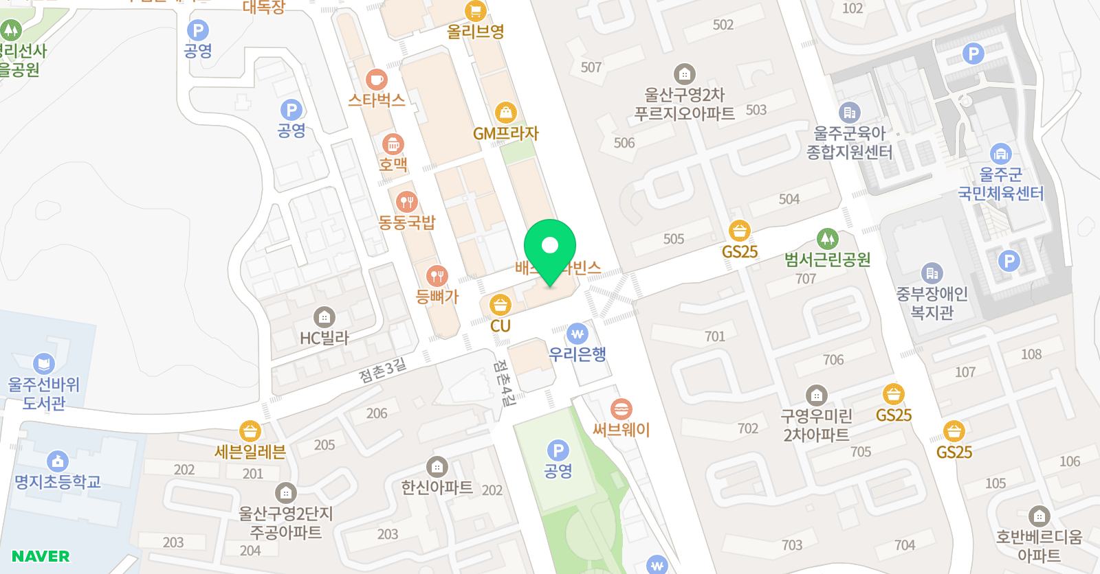합기도 을지관 위치