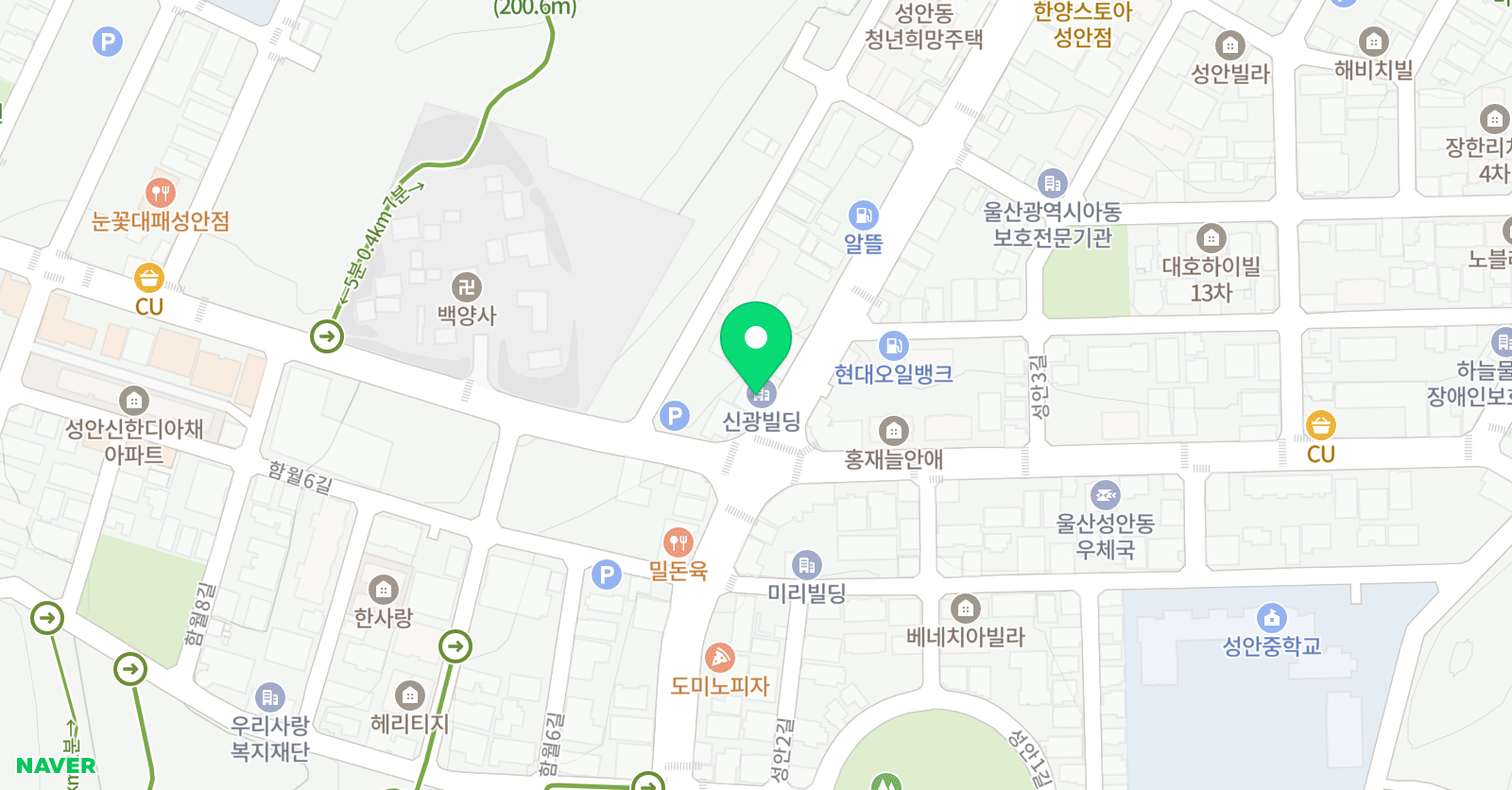 꿈나무센터 학원 위치