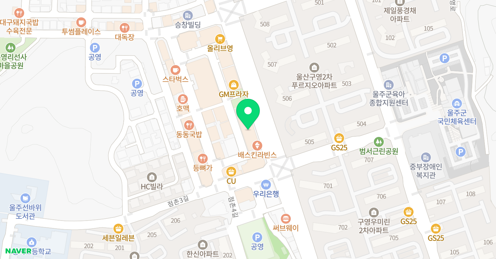 K뮤직 보컬기타댄스 위치