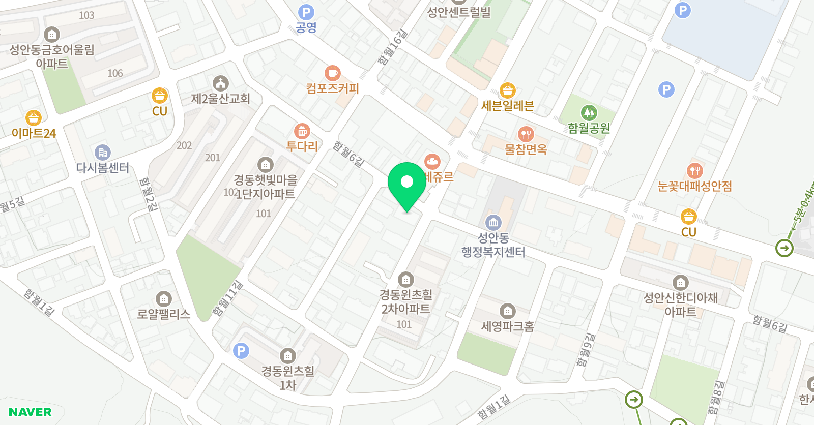 올리브 영어학원 위치