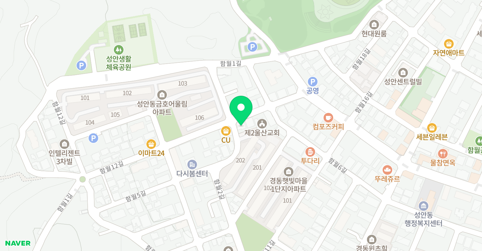 비욘드잉글리쉬 성안캠퍼스 학원 위치